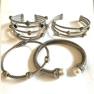 Beautiful Cable Bangle Bracelets